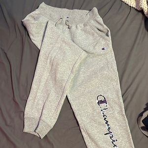 Size medium, light grey Champion Joggers
